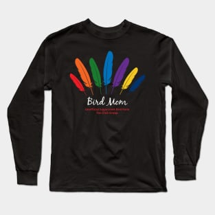 Bird Mom - white type Long Sleeve T-Shirt